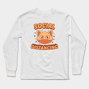 Social Distance Dance Party! - Cute Cat Long Sleeve T-Shirt